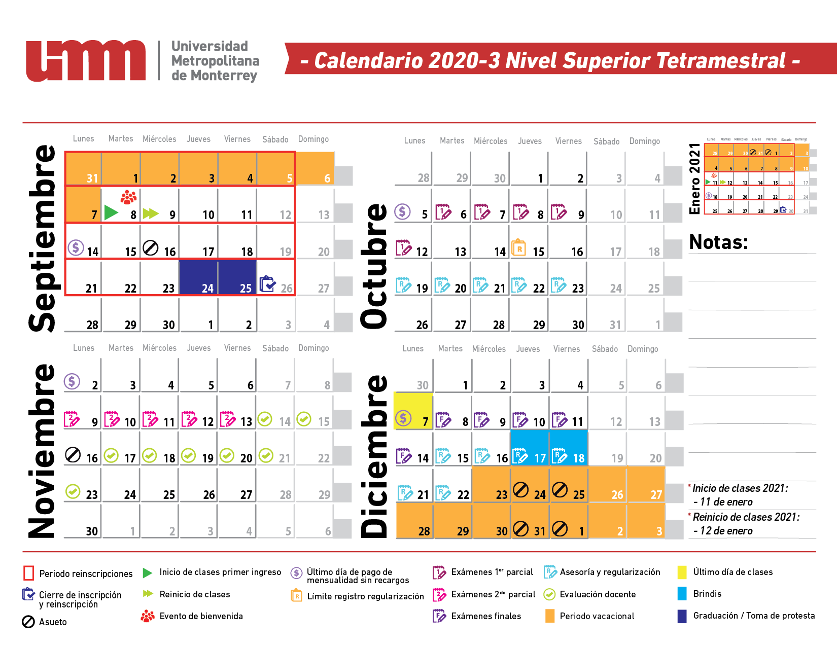 Calendario UMM