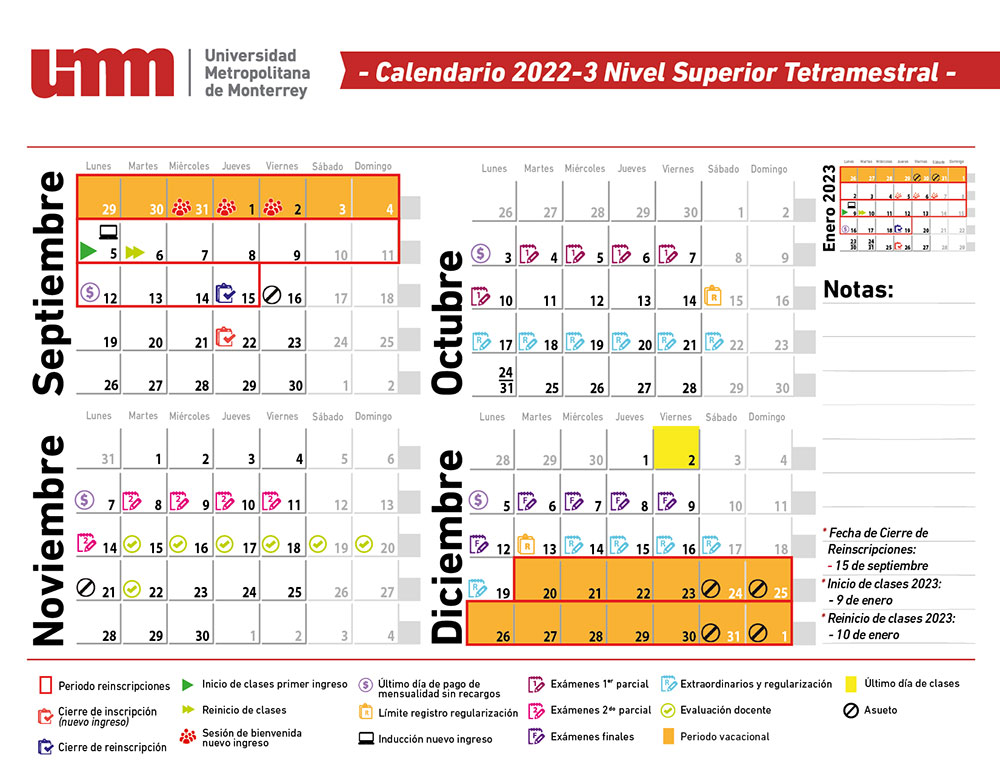 Calendario UMM