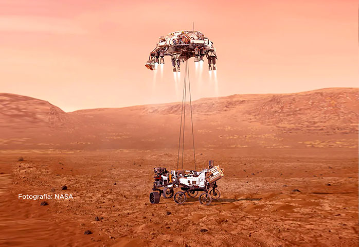 Rover Perseverance llegó con éxito a Marte